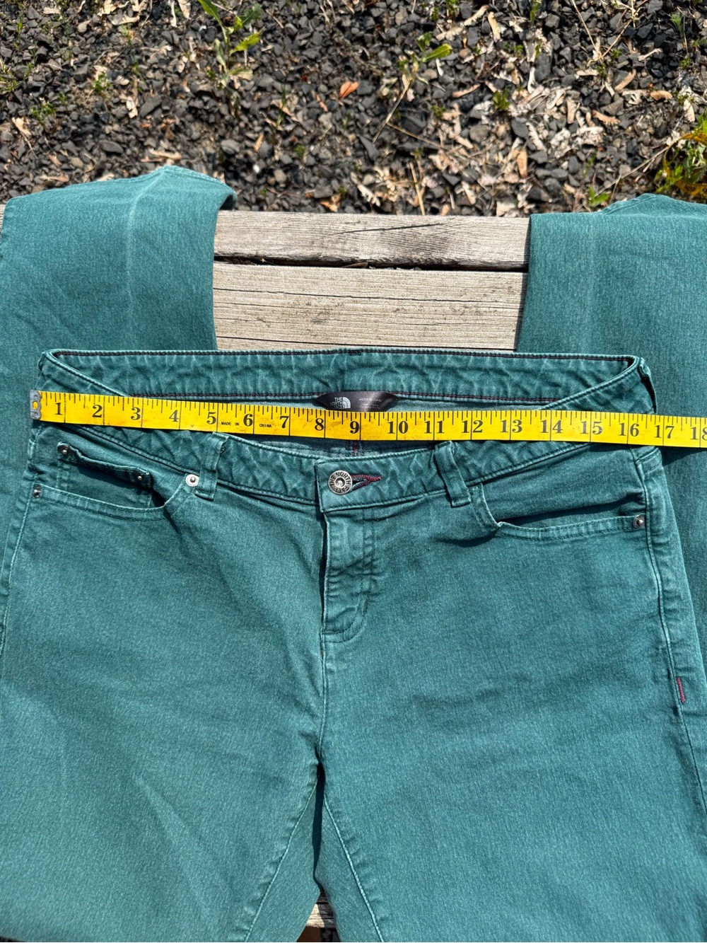 The North Face Teal Straight-Leg Women's Jeans - Picture 2 of 7